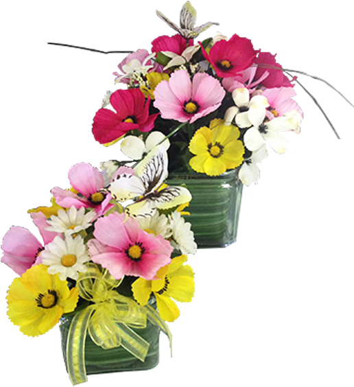 Silk Poppies & Daisies - Bouquet (600x600), Png Download