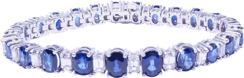 Dabracelet - Menu - Jewelry - Sapphire Bracelet Transparent (900x600), Png Download