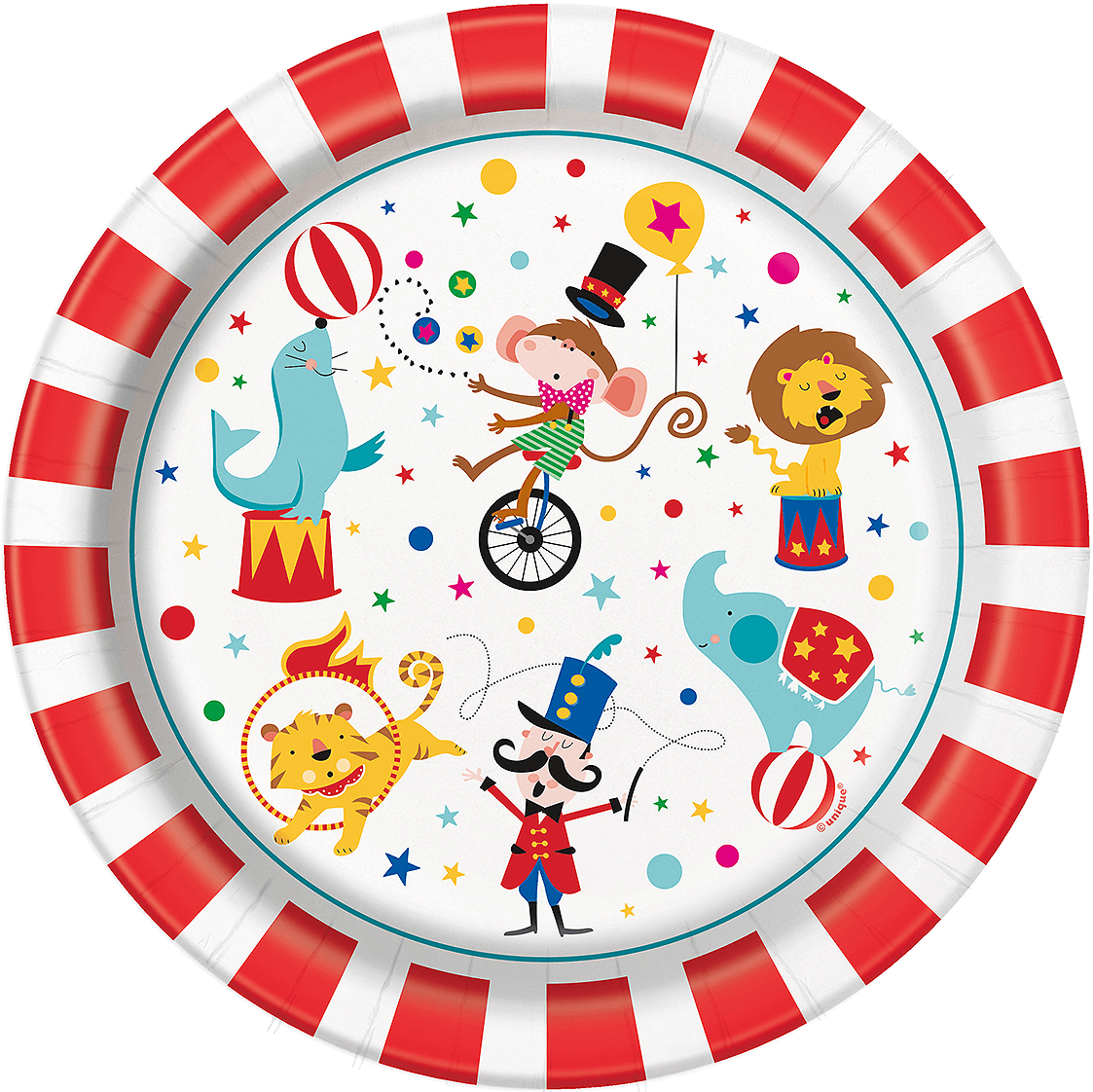 Carnival Circus Paper Plates - Paper Tableware Circus (1400x1400), Png Download