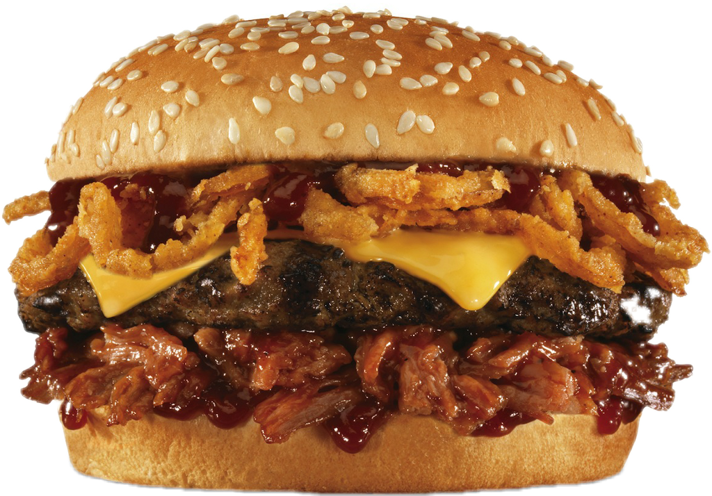 Hamburguer Sticker - Carl's Jr Burger And Fries (1024x714), Png Download