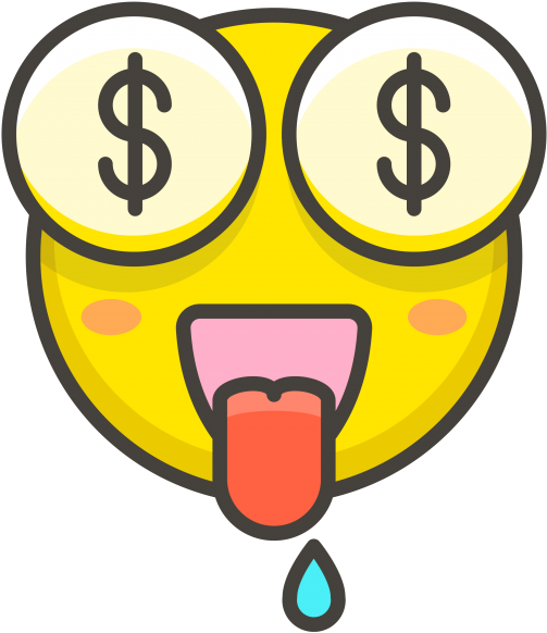 Money Mouth Face Emoji - Emoji (866x650), Png Download