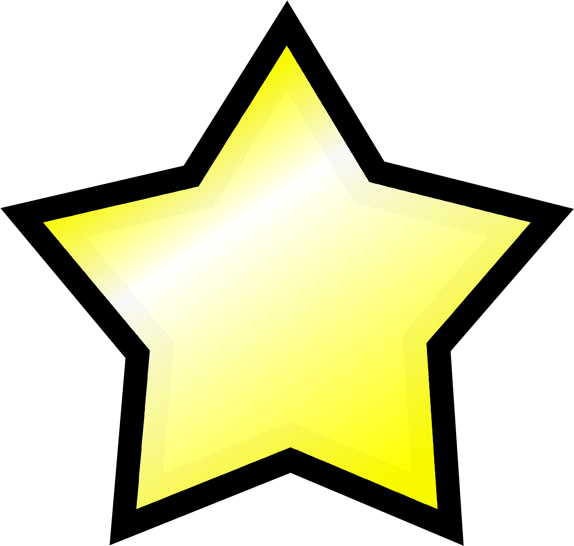 Open - Black Star Outline Transparent (2000x1883), Png Download
