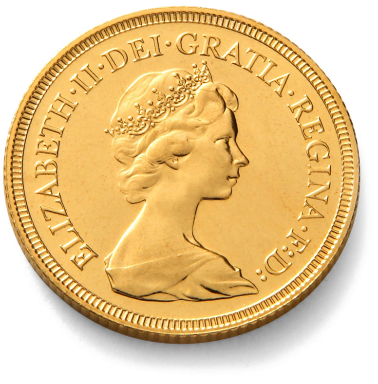 Gold Coin Download Free Image - Souverain Or Elizabeth 2 (800x800), Png Download