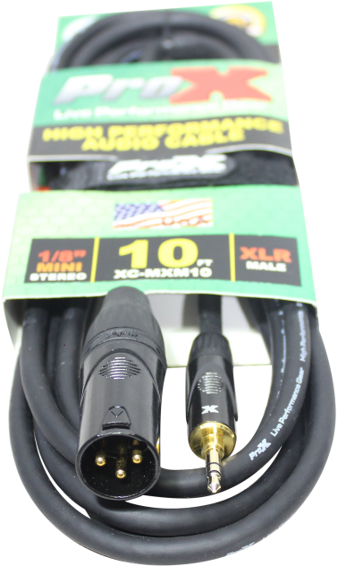 Unbalanced 1/8" Trs M Mini To Xlr3 M High Performance - Usb Cable (650x650), Png Download