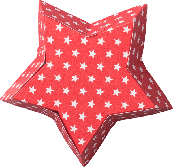 Star Shaped Baking Mould Small Stars White On Red, - Cushion (600x579), Png Download