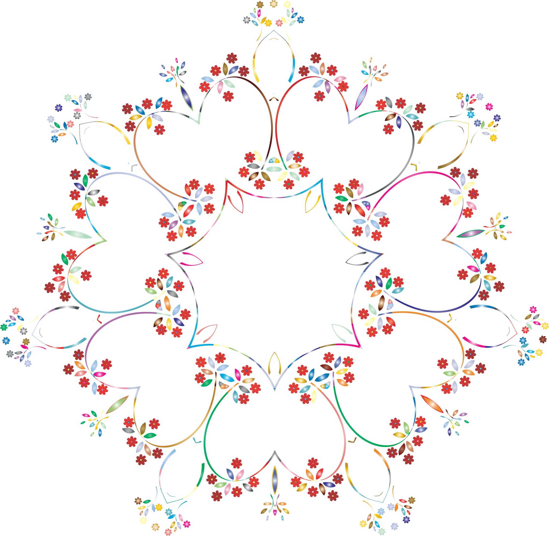 This Free Icons Png Design Of Prismatic Floral Frame (2272x2220), Png Download