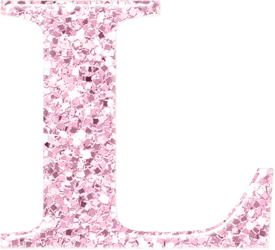 B *✿* Bling Rosa Pastel - Pink Glitter Letter K (1024x1024), Png Download