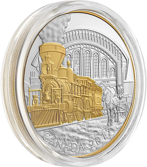 Pure Silver Gold Plated 3 Coin Subscription - Canadian Train Coins (570x570), Png Download