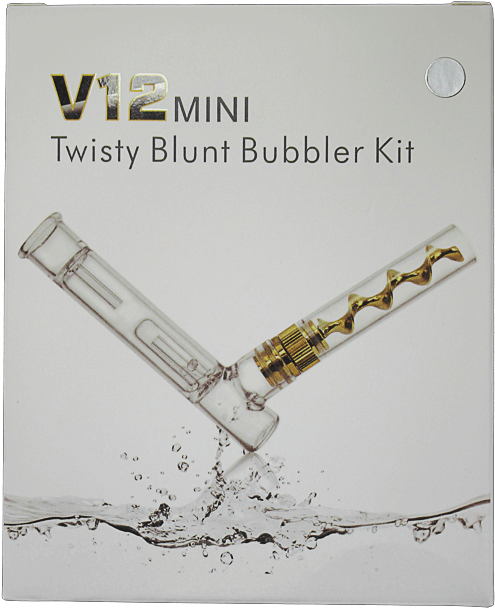 The V12 Mini Twisty Blunt Bubbler Kit Is Just The Revolutionary, - Glass (600x750), Png Download