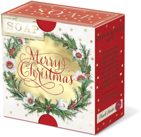 Merry Christmas Wreath Holiday Soap - Christmas Tree (600x600), Png Download