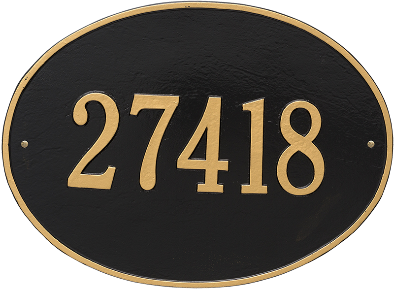 Hawthorne Oval Estate Wall Address Plaque, One Line - Circle (800x587), Png Download