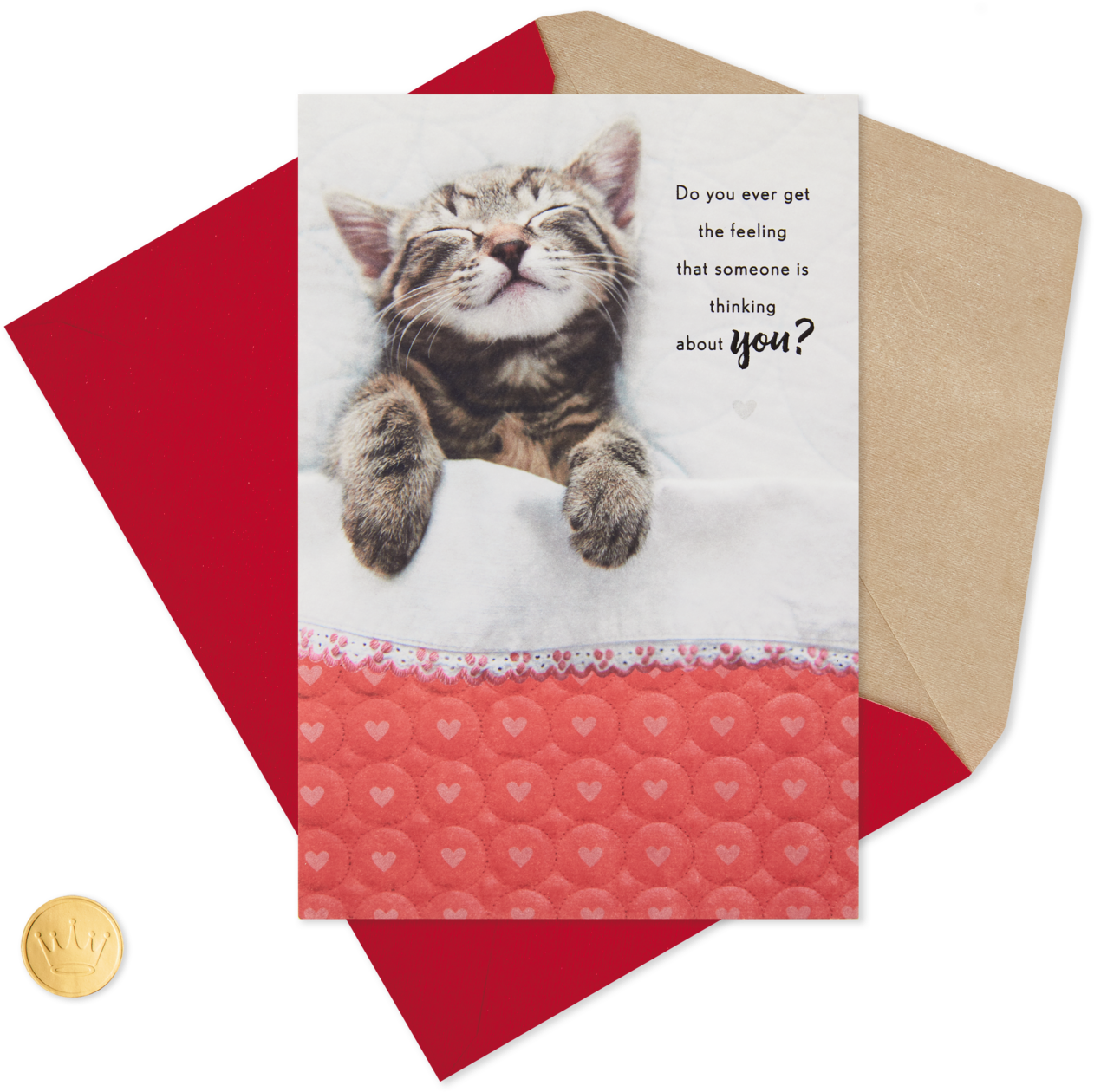 Kitten Sleeping Under Blanket Valentine's Day Card - Snoopy (1470x1470), Png Download