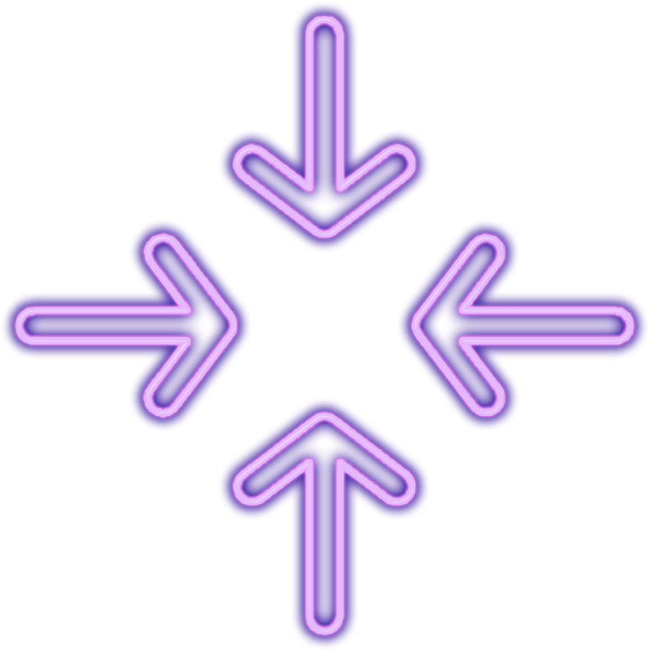 🔃 Arrow Lines Geometry Neon Glow Light Neoneffect - 元寶 插畫 (1024x1024), Png Download