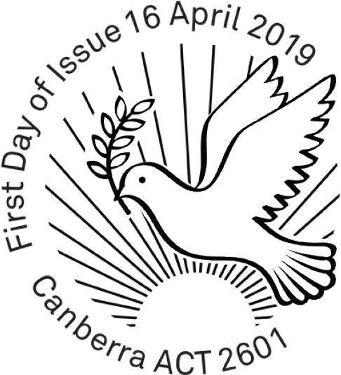 Anzac Day 2019 Postmark - Easy Doves To Draw (970x545), Png Download