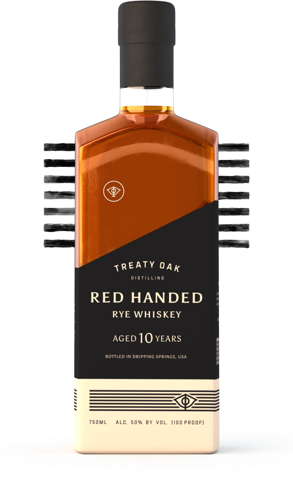 Rhr Whiskey With Stripes - Treaty Oak Ghost Hill (1000x1834), Png Download