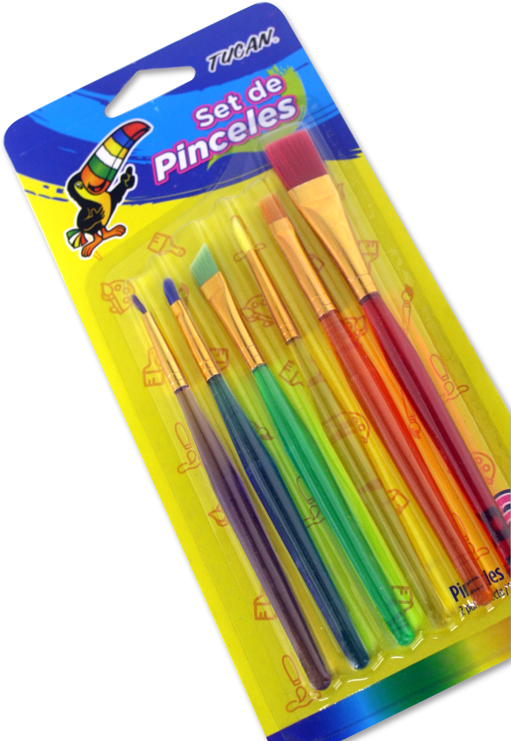 Pincel Mixto Transparente Estándar 6 Unidades - Empaque De Pinceles (1660x2416), Png Download