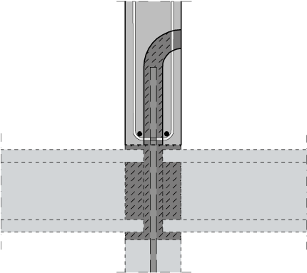 Hc Slab On Concrete Wall, Wall To Wall Connection - Chainsaw (740x420), Png Download