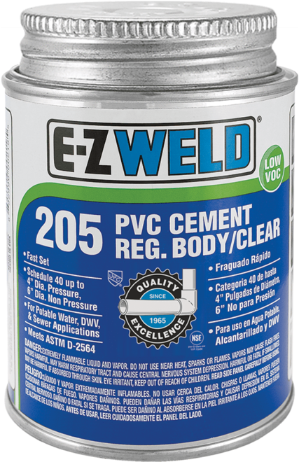 Formufit Fastening Accessories E-z Weld Clear Pvc Cement - Shark (700x700), Png Download