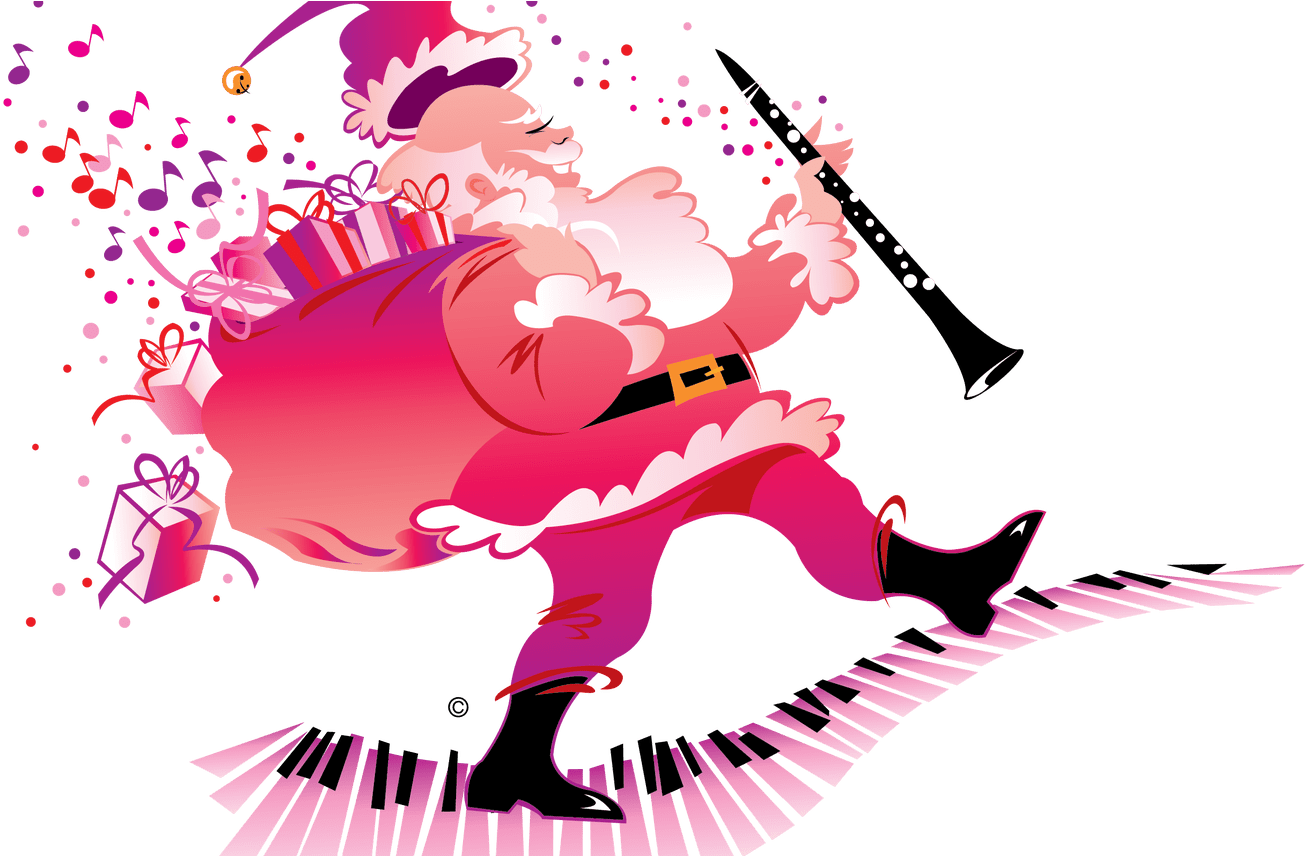 Pink Santa Clip Art New Orleans Free Vector Clip Art - Graphic Design (1368x855), Png Download