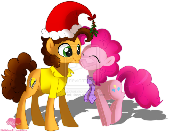 Drawn Santa Hat Pony - Pinkie And Cheese (700x600), Png Download