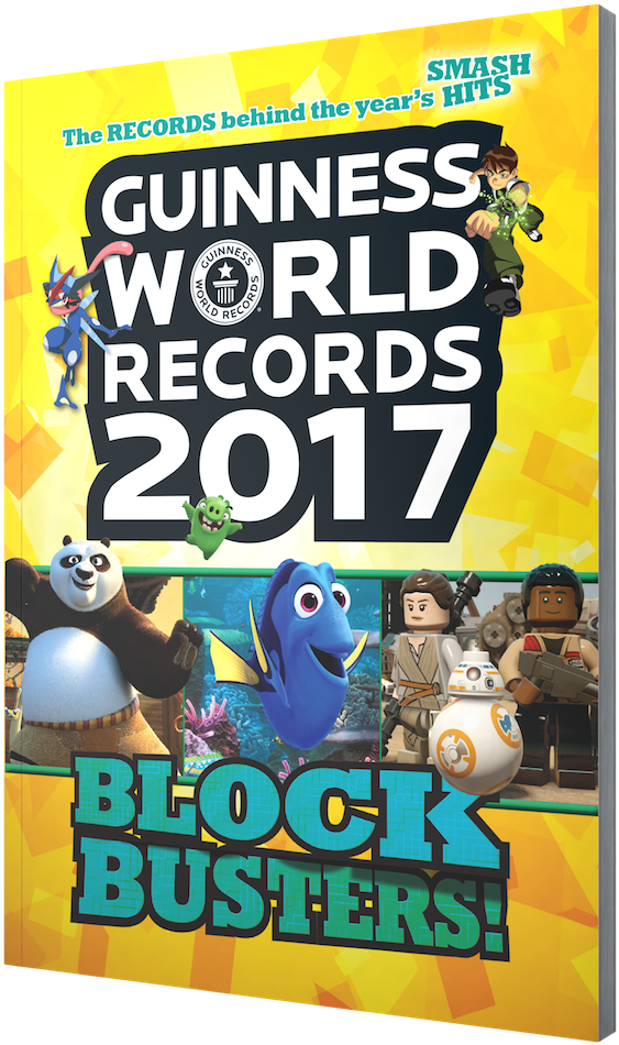 Guinness World Records 2017 Blockbusters Book Front - Poster (908x1181), Png Download