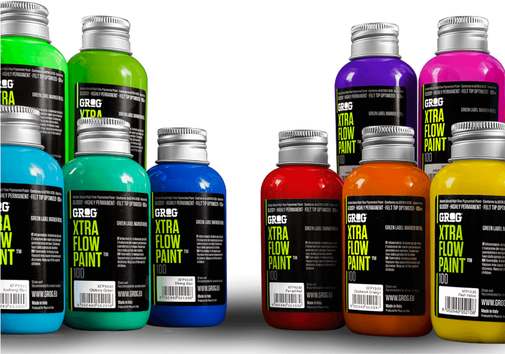 Xfp10 04 Diving Blue Xfp10 28 Miami Green Xfp10 06 - Grog Xtraflow Paint (1000x1000), Png Download