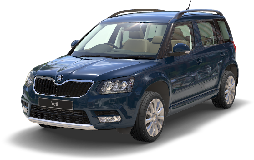 Pacific Blue £0 - Skoda Yeti Outdoor Black (1200x600), Png Download