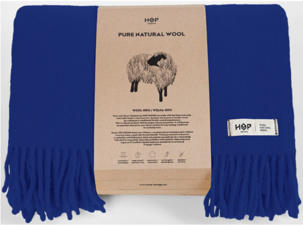 Wool Blanket Yeti Cobalt Blue - Blanket (600x600), Png Download