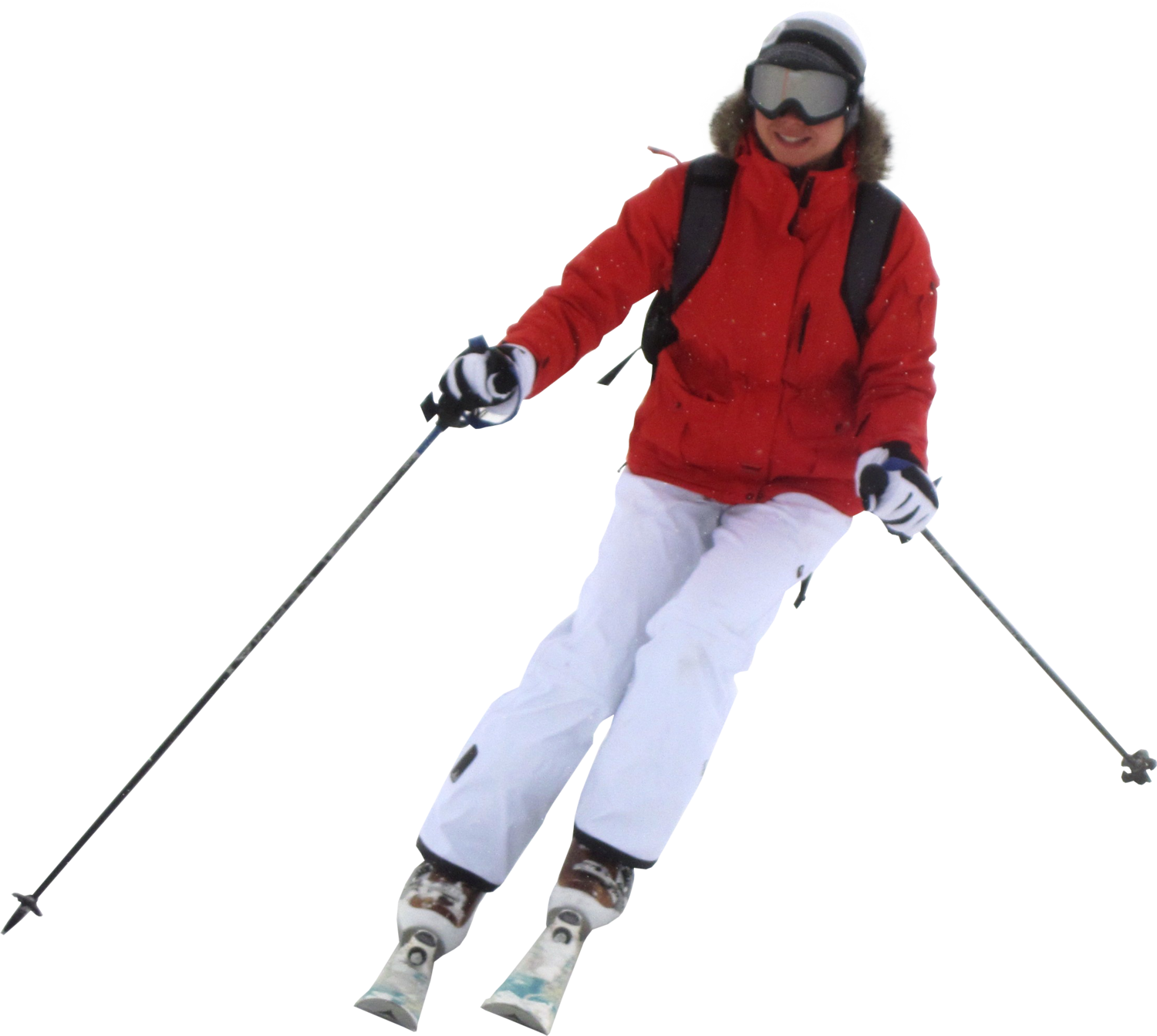 Womanskiingfront - Woman Skiing Png (1500x1343), Png Download