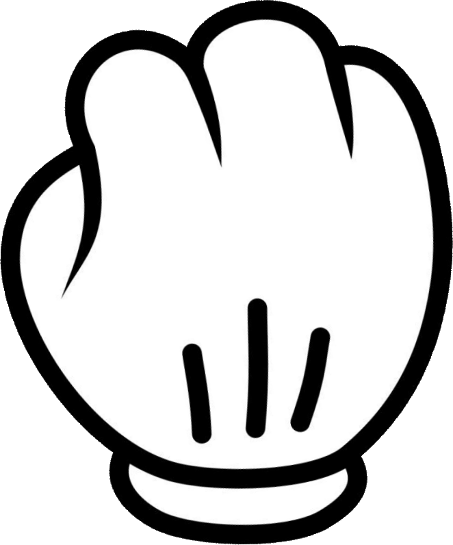 Rock Paper Scissors - Mickey Mouse Hand Drawing (662x796), Png Download