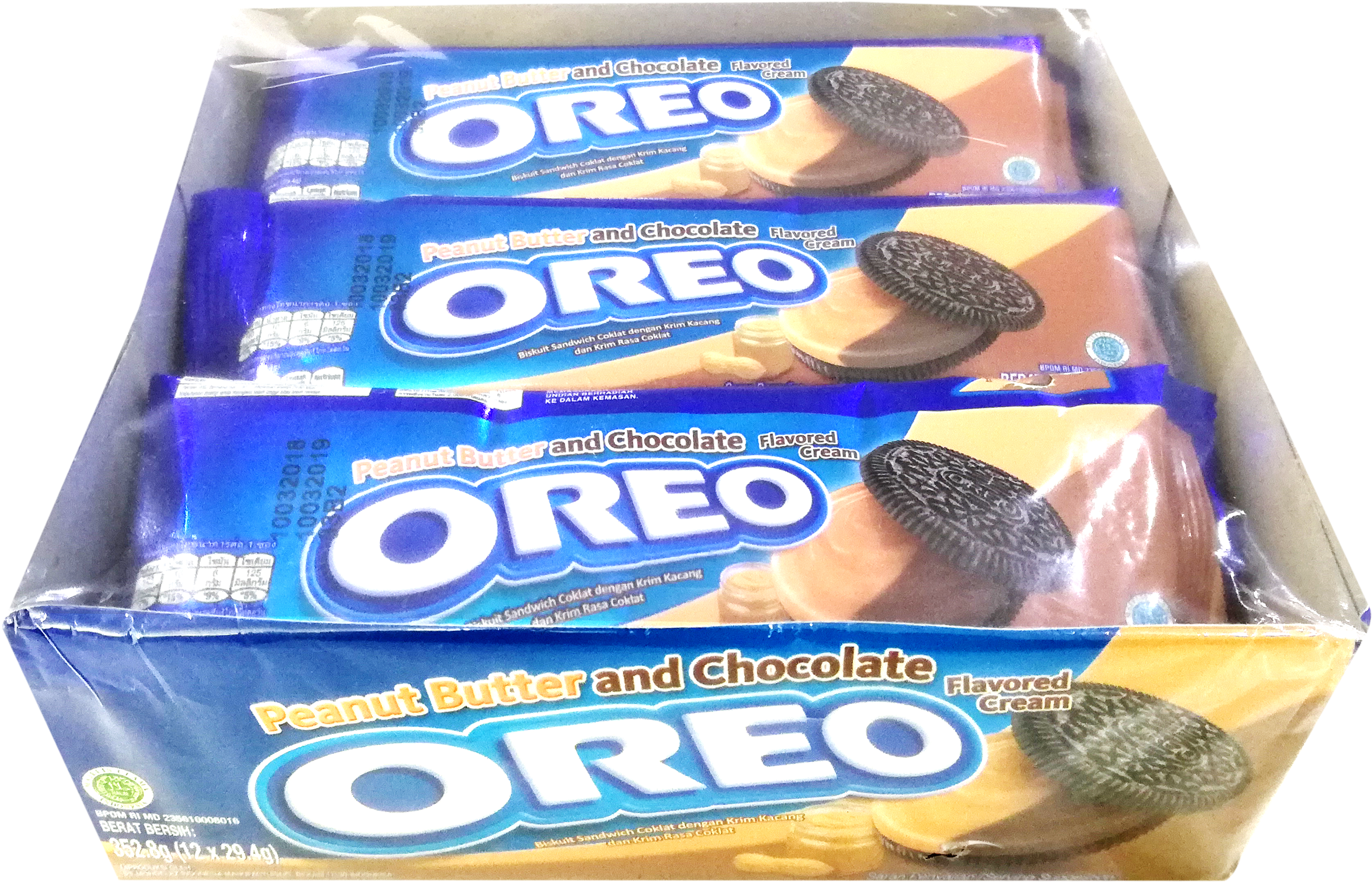 Oreo Peanut Butter & Choco - Sandwich Cookies (3486x2183), Png Download