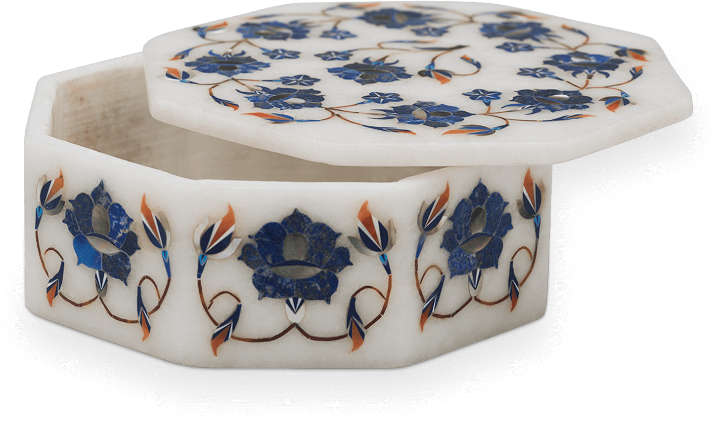 Iris Blue Box - Blue And White Porcelain (1584x1057), Png Download