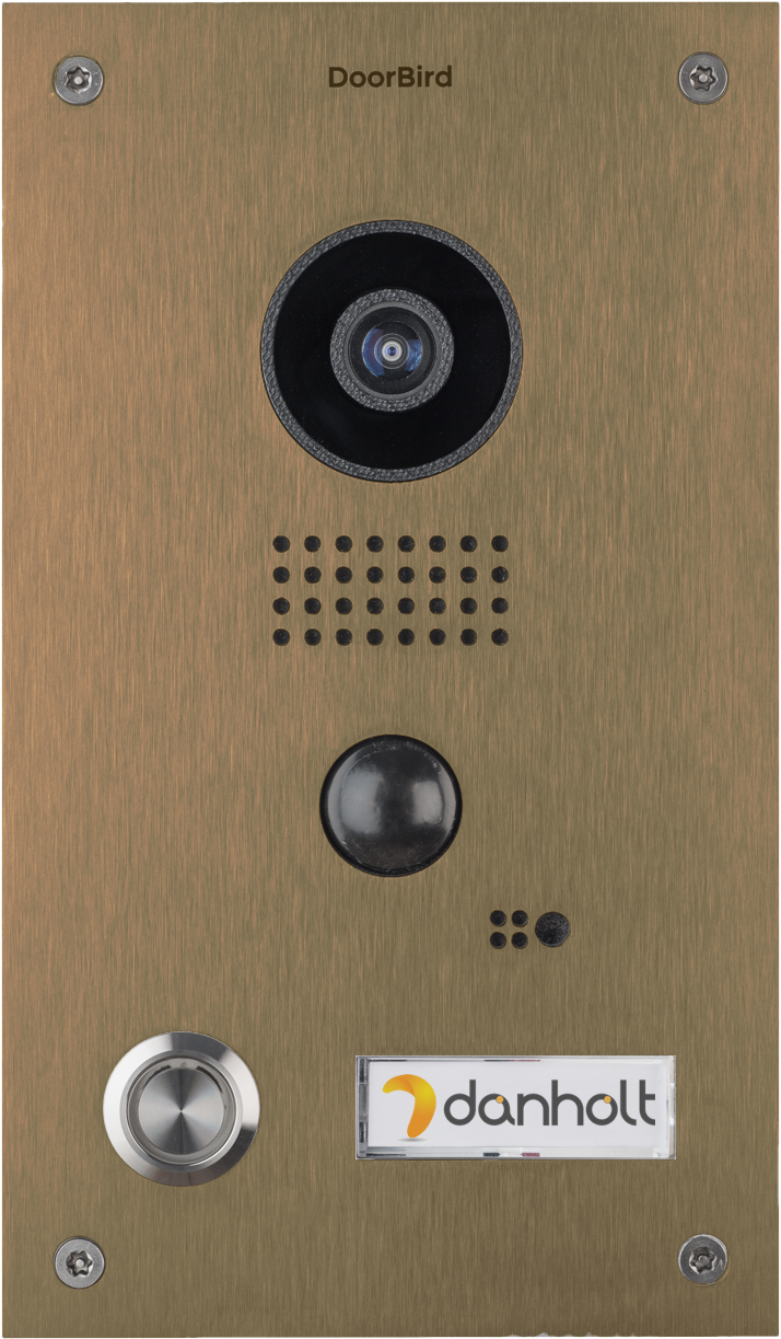 Video Door Station In Stainless Steel With Bronze Look - Door (1264x1264), Png Download