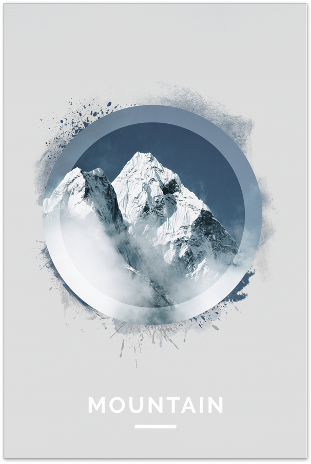 Mountain Art Card - Poster (680x996), Png Download