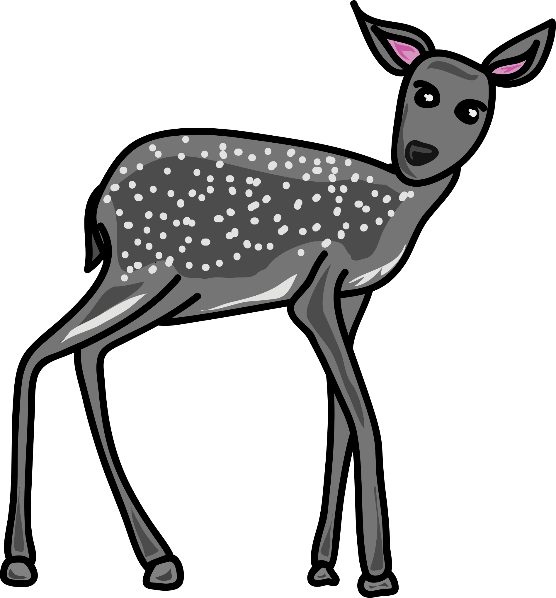 This Free Icons Png Design Of Deer Grey (1897x2041), Png Download
