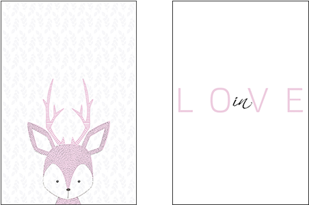 Baby Deer In Love - Sketch (600x600), Png Download