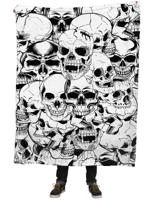 Pile Of Skulls Fleece Blanket - Illustration (740x740), Png Download