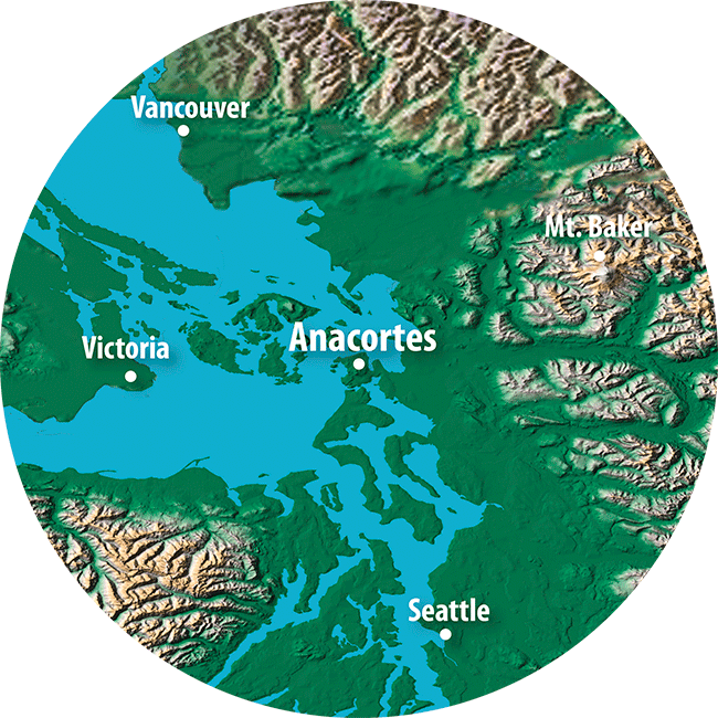 Directions To Anacortes - Map (650x650), Png Download