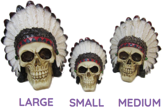 American Indian Skull Decoration Model Grim Feathers - Skull (640x480), Png Download