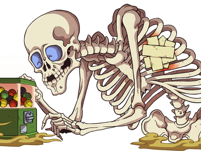 Yo Kai Watch Goldy Bones (640x480), Png Download