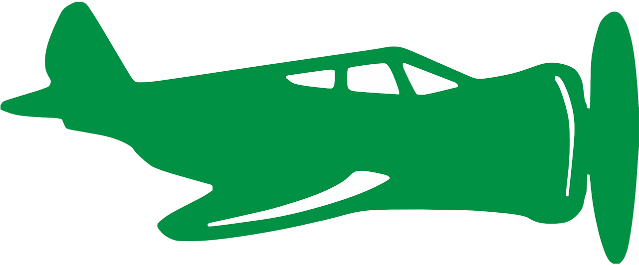 Vector Graphics,free Pictures - Airplane Clip Art Green (1280x640), Png Download
