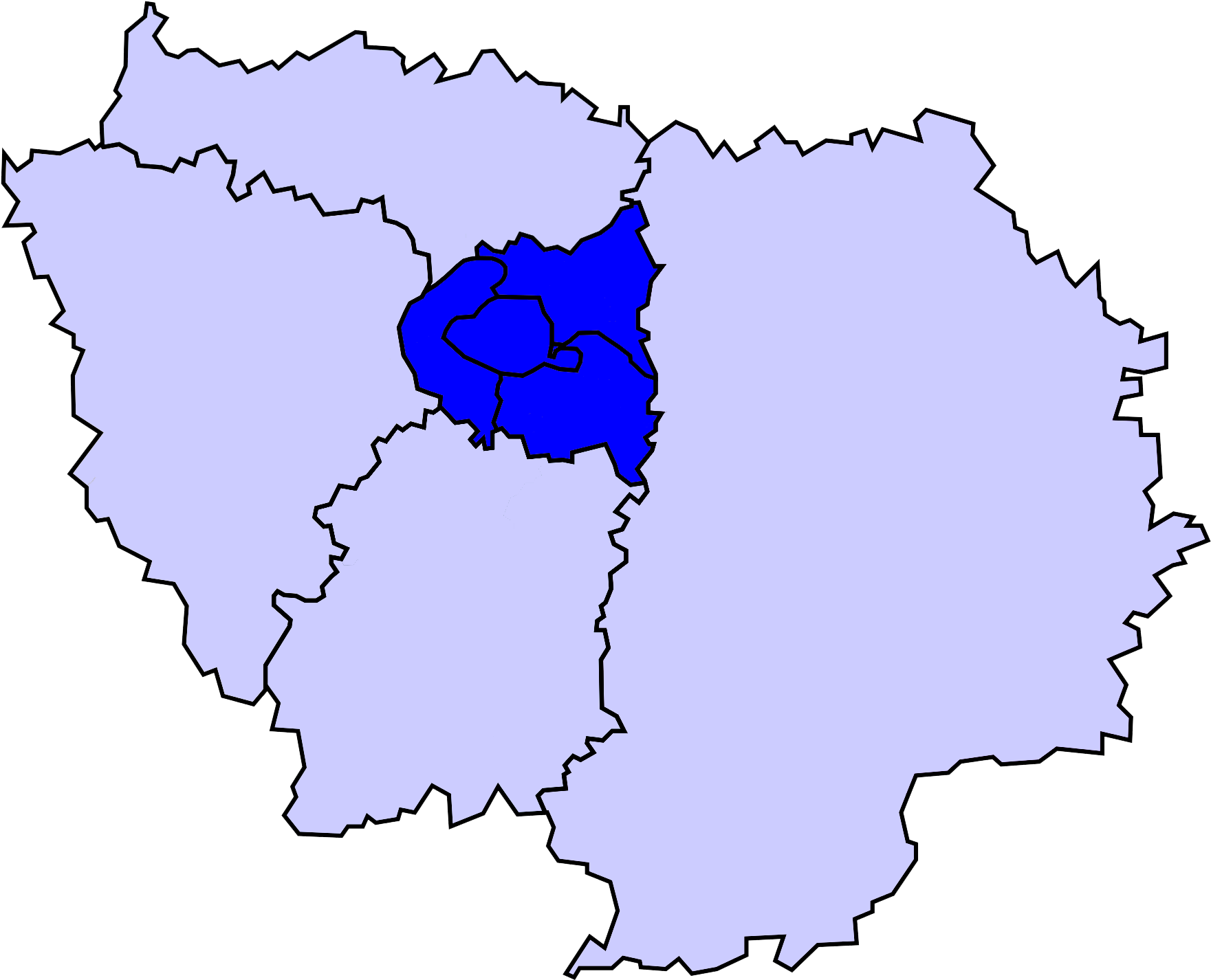 Préfecture De Police De Paris - Map (2000x1495), Png Download