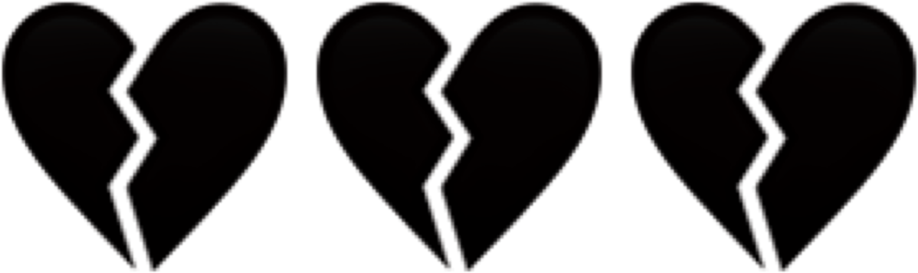 Aesthetic Tumblr Black Heart Broken Heartbreak Brokenhe - Aesthetic Broken Heart (1024x1024), Png Download