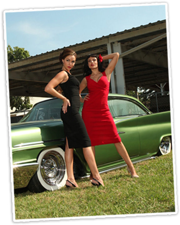 Pinup Burlesque Costume New Orleans Nola French Quarter - Classic Car (576x792), Png Download