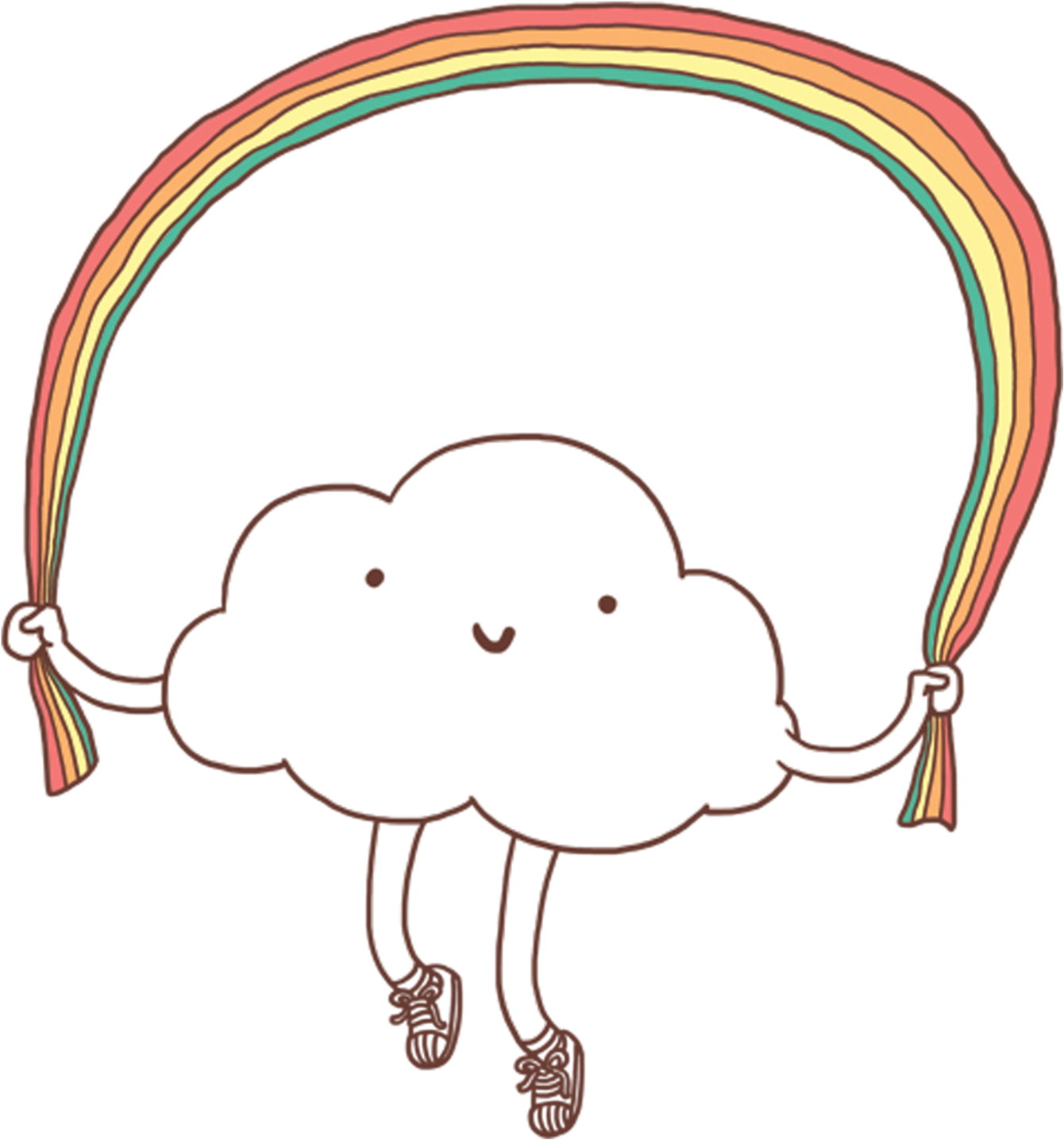 Skipping Rainbow - Tattly (2048x2048), Png Download