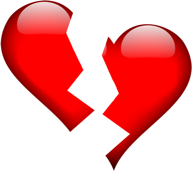 Broken Heart Clipart Healing Heart - Separação De Casal Png (1024x746), Png Download
