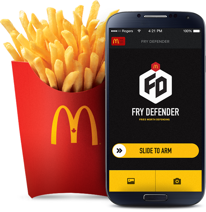 Fighting Back Against Fry Theft - Fry Defender (666x687), Png Download