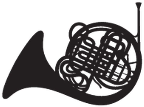 Silhouette Clipart Music - Brass Instrument Silhouette Png (640x480), Png Download