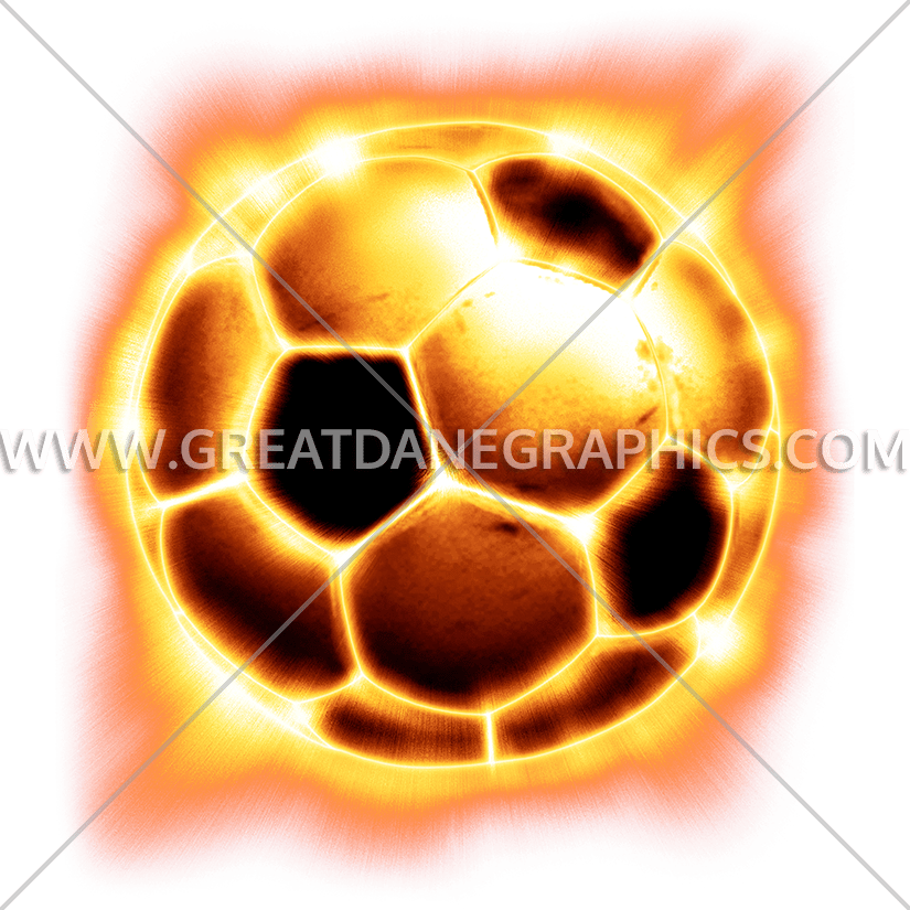 Fire Production Ready Artwork For T Shirt Ⓒ - Football Ball On Fire Png (825x825), Png Download