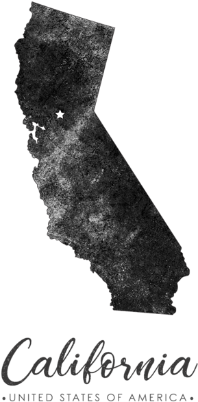 Bleed Area May Not Be Visible - California State Map Art (560x700), Png Download